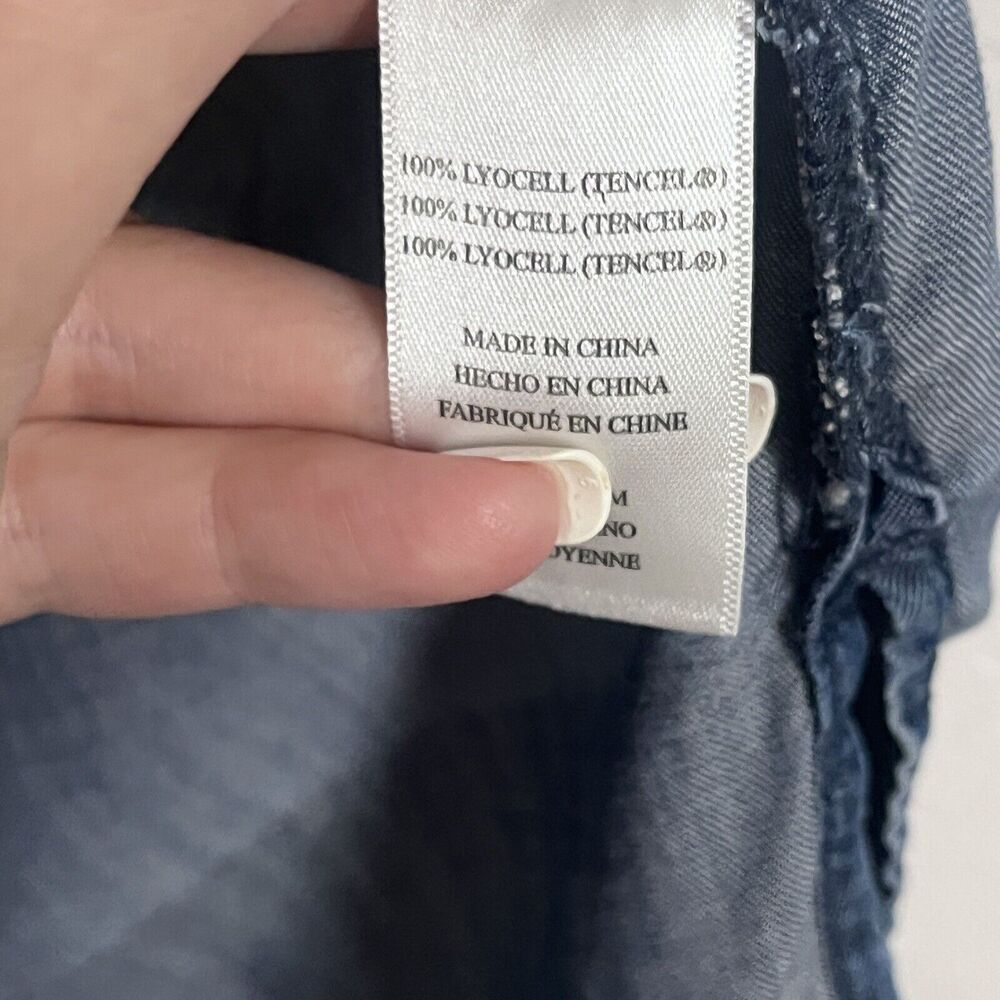 Rails Button-Front Blue Chambray Shirt Women Size… - image 8